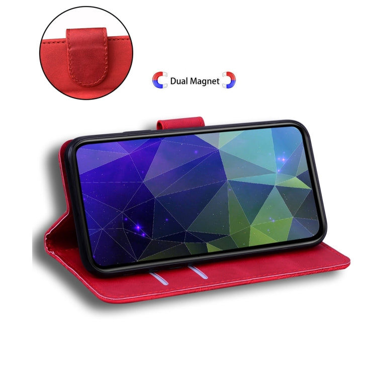 SOLID Knižkové puzdro pre Motorola Moto G54 5G / G54 5G Power Edition - červené