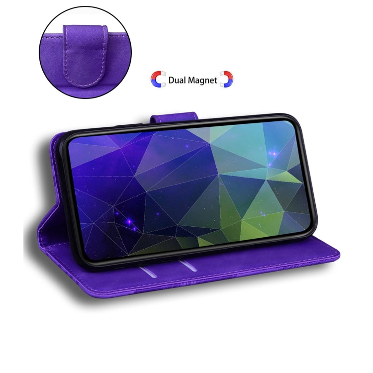 SOLID Knižkové puzdro pre Motorola Moto G54 5G / G54 5G Power Edition - fialové