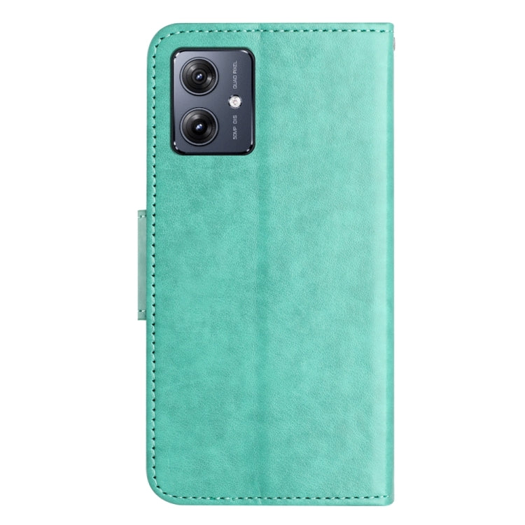 BUTTERFLY Knižkové puzdro pre Motorola Moto G54 5G / G54 5G Power Edition - mentolové