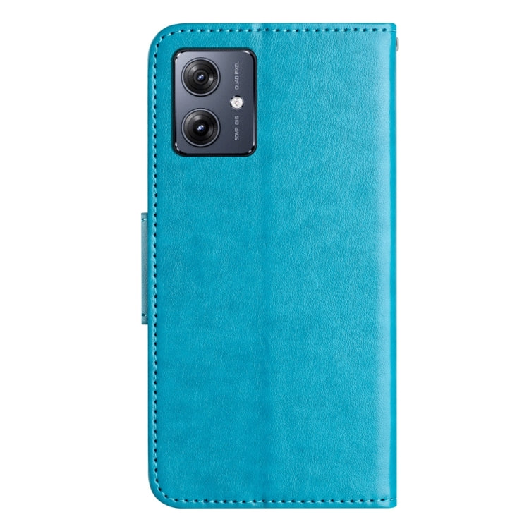 BUTTERFLY Knižkové puzdro pre Motorola Moto G54 5G / G54 5G Power Edition - modré