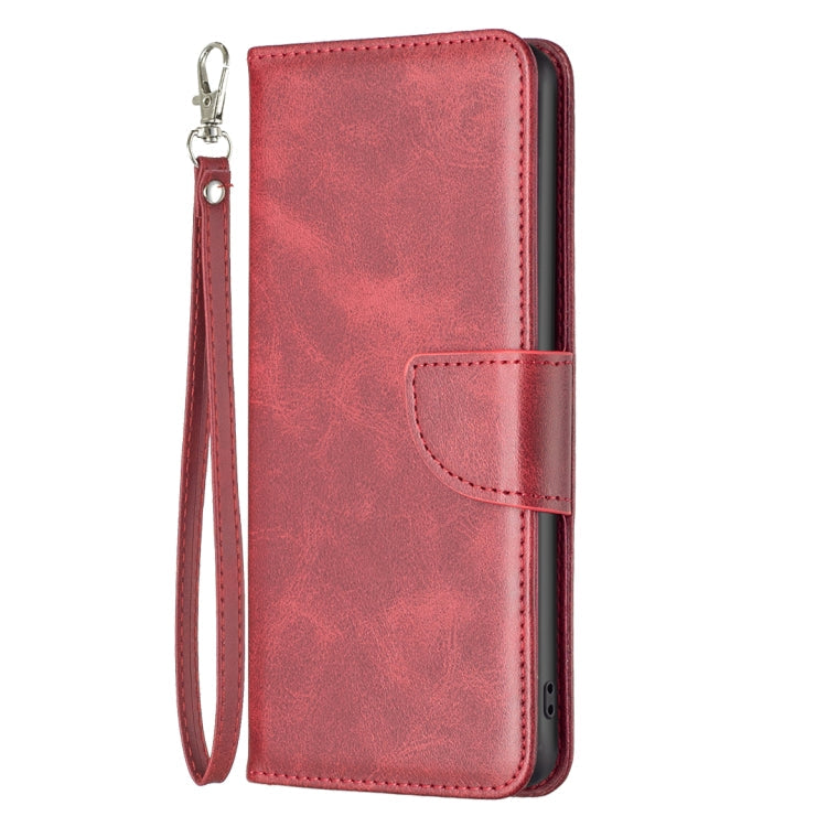 LAMBSKIN Knižkové puzdro pre Motorola Moto G42 - červené