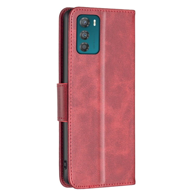 LAMBSKIN Knižkové puzdro pre Motorola Moto G42 - červené