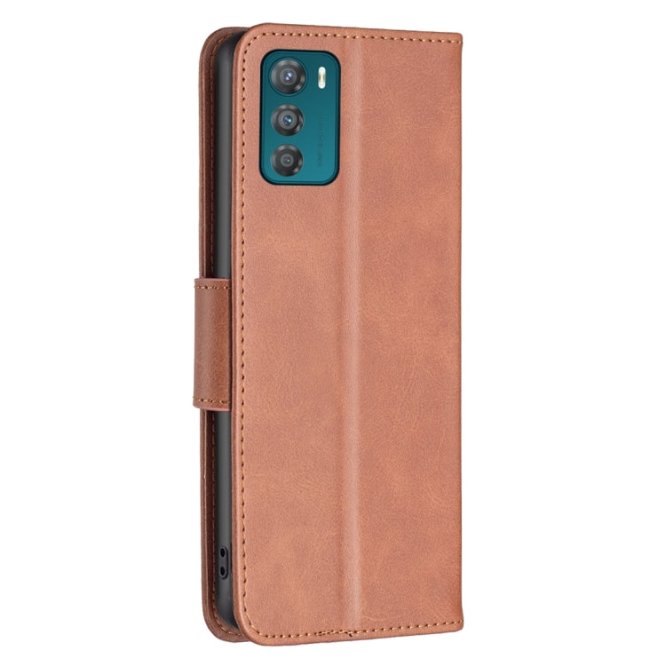 LAMBSKIN Knižkové puzdro pre Motorola Moto G42 - hnedé