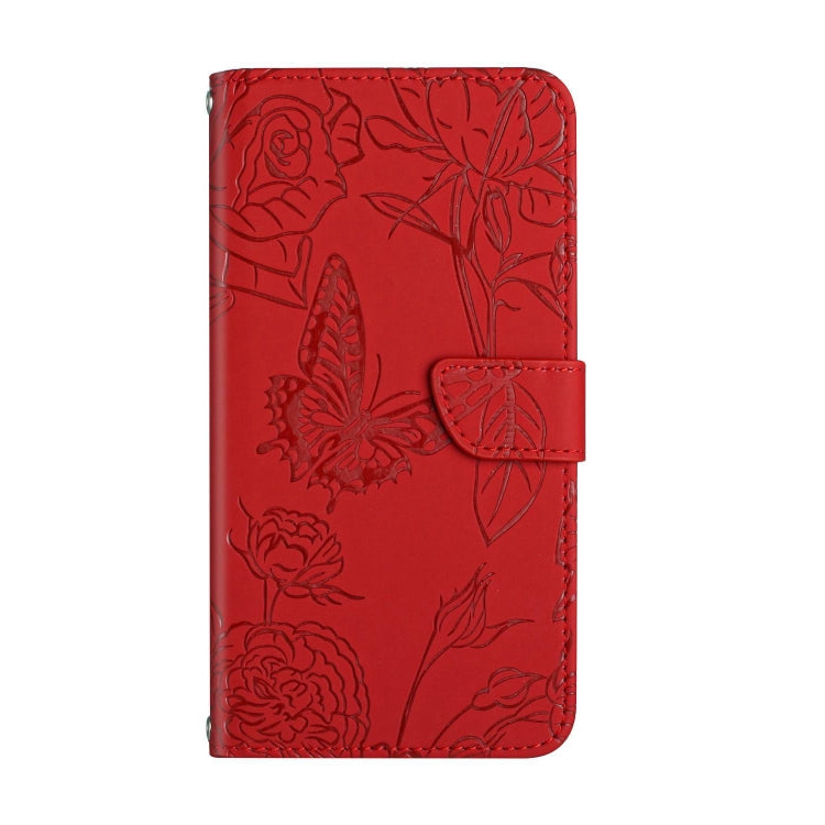 BUTTERFLY Knižkové puzdro pre Motorola Moto G84 5G - červené