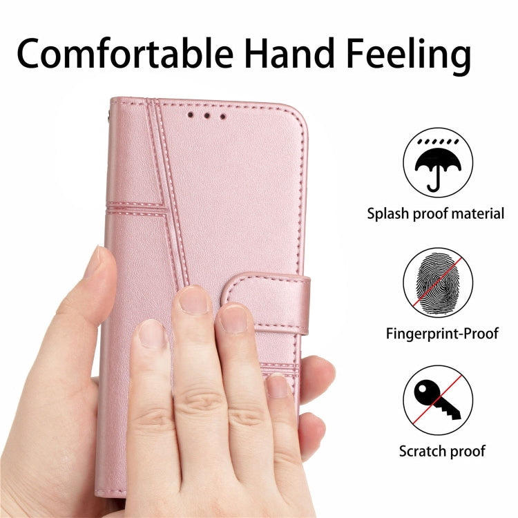 STITCHING Knižkové puzdro pre Motorola Moto G84 5G - ružové