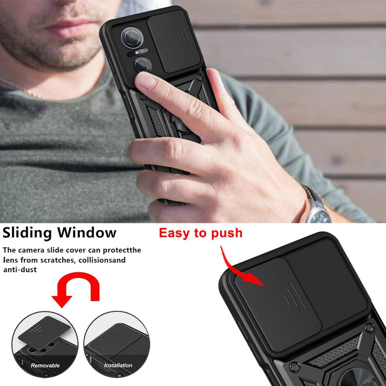 SLIDING ARMOR Tvrdený kryt pre Huawei Nova 9 SE - červený