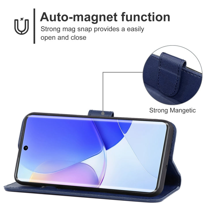 SOLID Knižkové puzdro pre Huawei Nova 9 - modré