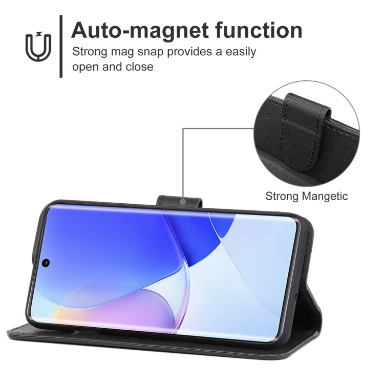 SOLID Knižkové puzdro pre Huawei Nova 9 - čierne