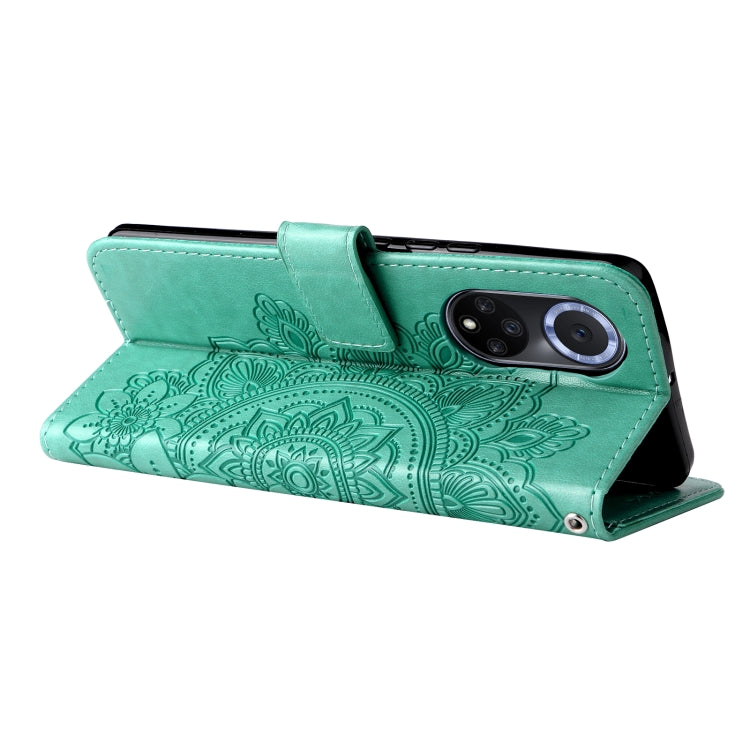 FLOWER Knižkové puzdro pre Huawei Nova 9 - zelené