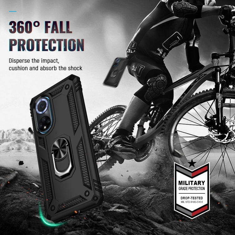 RING ARMOR Tvrdený kryt pre Huawei Nova 9 - čierny
