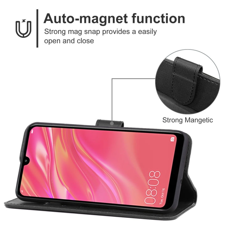 SOLID Knižkové puzdro pre Huawei Y7 2019 / Y7 Prime 2019 - čierne