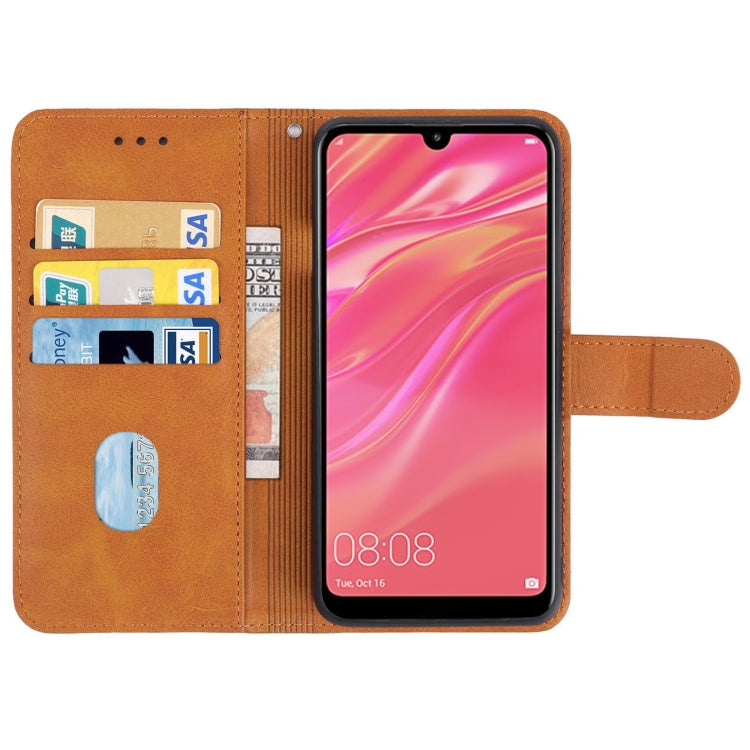 SOLID Knižkové puzdro pre Huawei Y7 2019 / Y7 Prime 2019 - hnedé