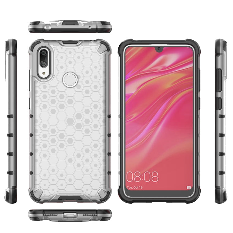 HONEYCOMB Tvrdený kryt pre Huawei Y7 2019 / Y7 Prime 2019 - biely