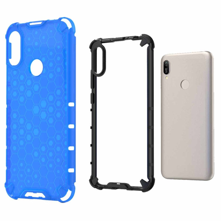 HONEYCOMB Tvrdený kryt pre Huawei Y6 2019 / Y6S 2019 - modrý