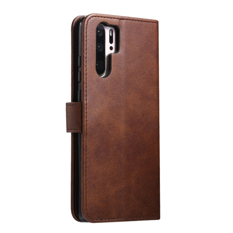 GUSSIM Knižkové puzdro pre Huawei P30 Pro - tmavo hnedé