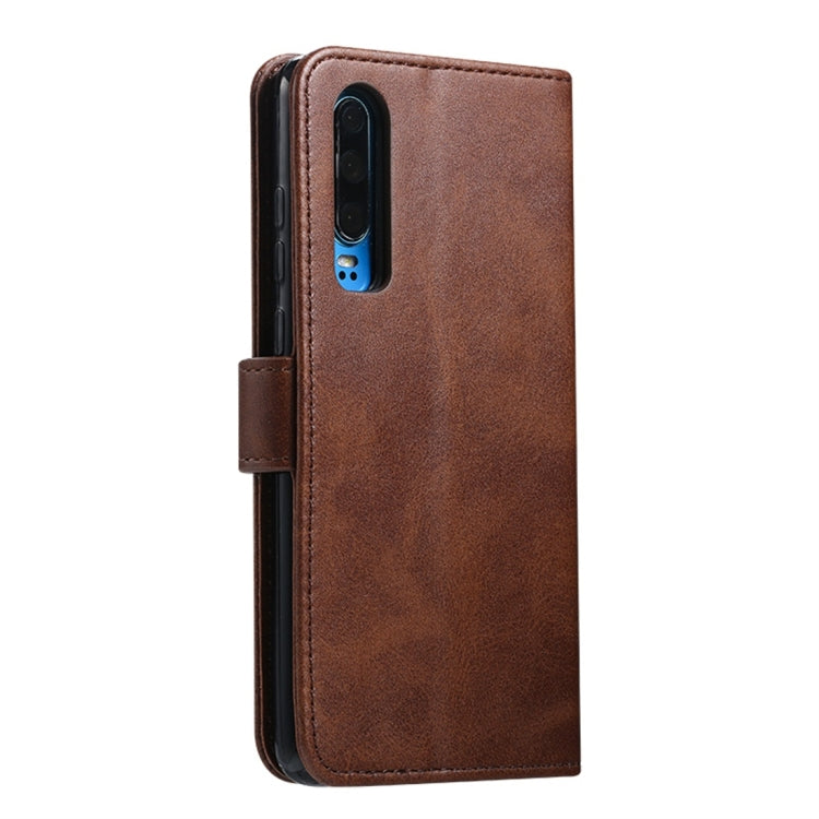 GUSSIM Knižkové puzdro pre Huawei P30 - tmavo hnedé