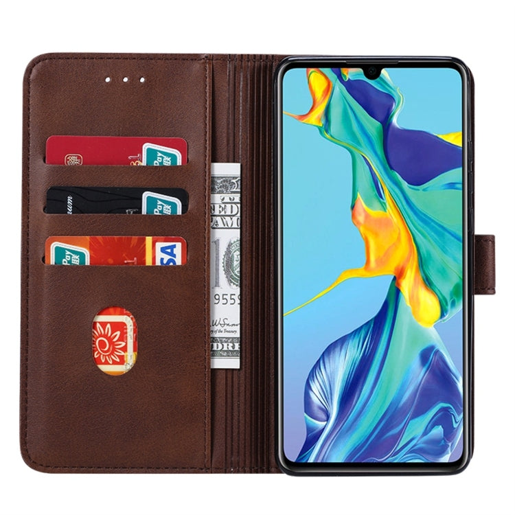 GUSSIM Knižkové puzdro pre Huawei P30 - tmavo hnedé