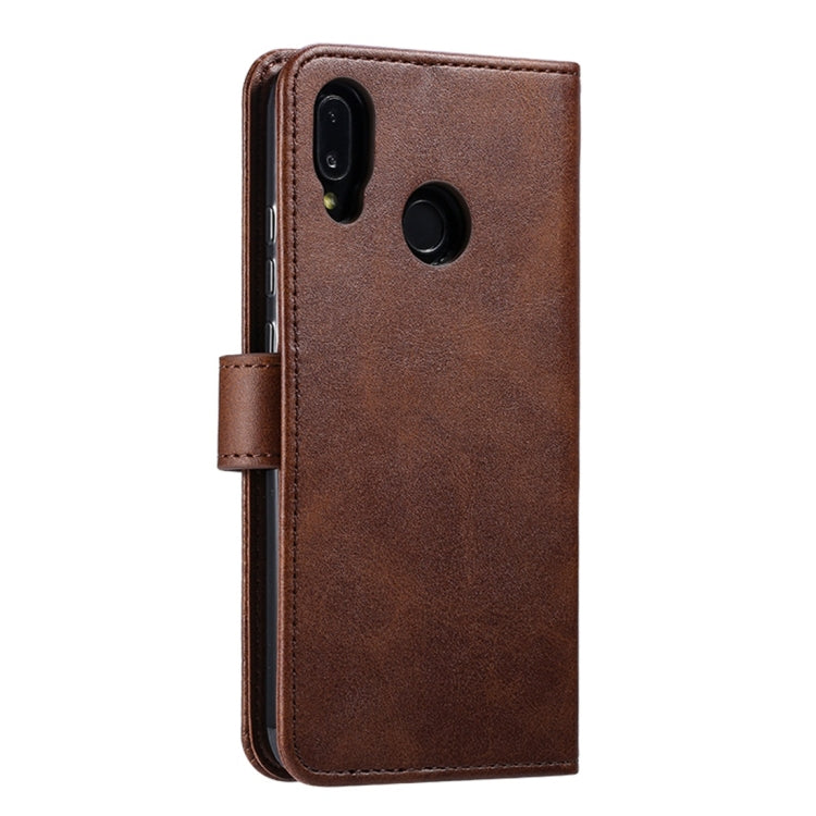 GUSSIM Knižkové puzdro pre Huawei P20 Lite - tmavo hnedé