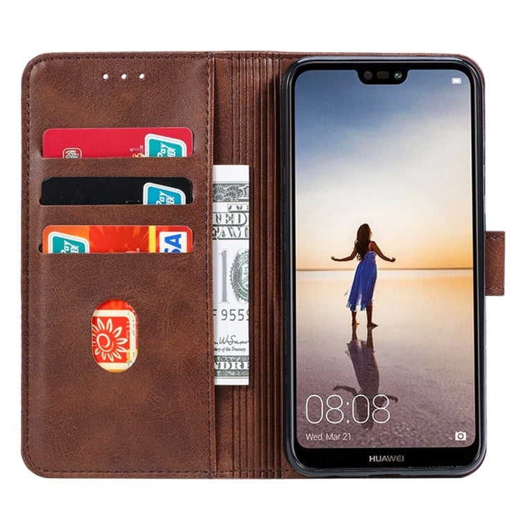 GUSSIM Knižkové puzdro pre Huawei P20 Lite - tmavo hnedé
