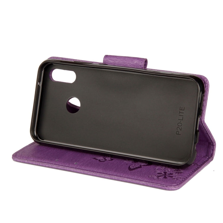 BUTTERFLY Knižkové puzdro pre Huawei P20 Lite - fialové