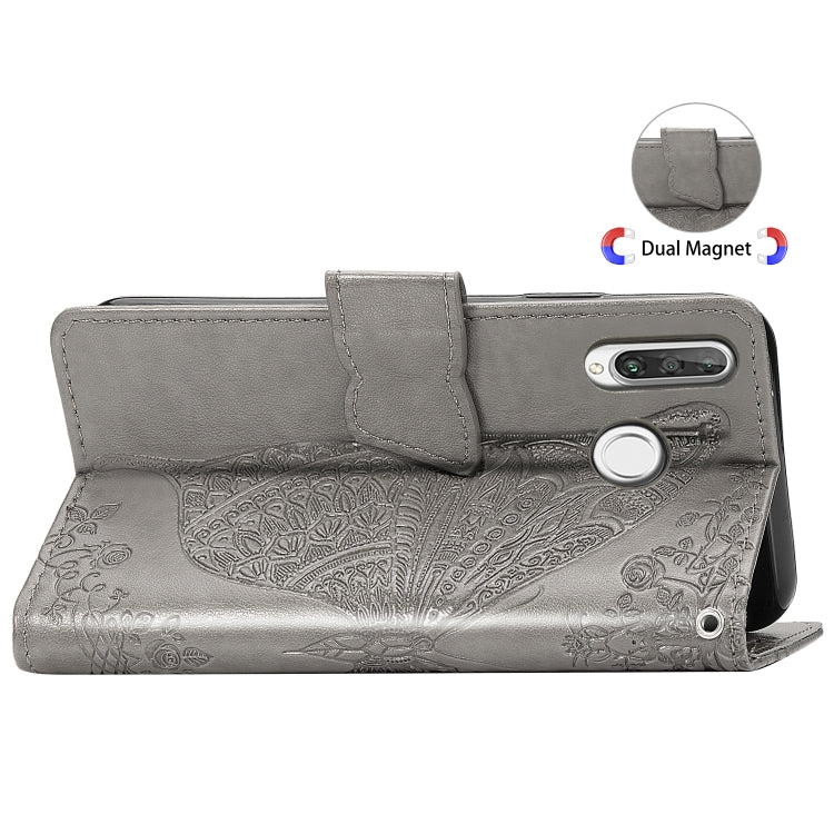 BUTTERFLY Knižkové puzdro pre Huawei P30 Lite - sivé