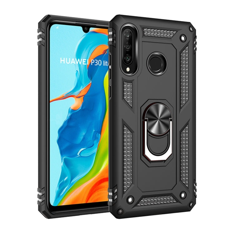 RING ARMOR Tvrdený kryt pre Huawei P30 Lite - čierny
