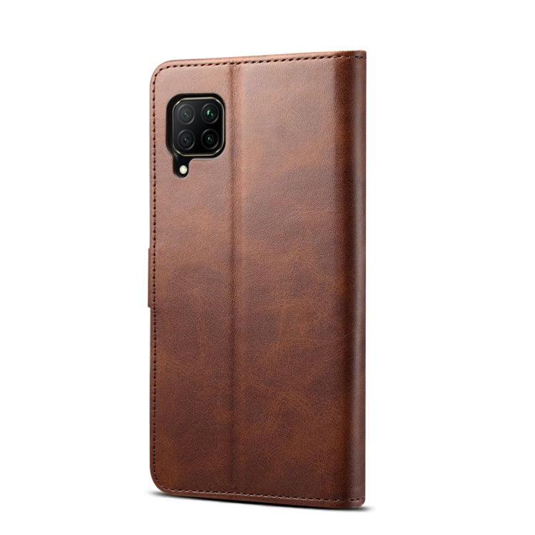 GUSSIM Knižkové puzdro pre Huawei P40 Lite - tmavo hnedé