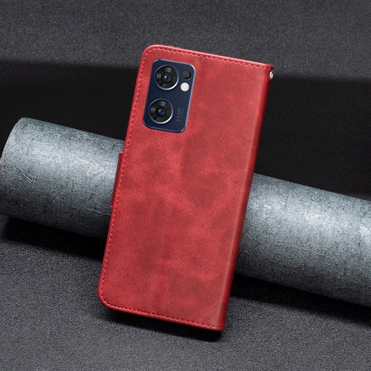 Knižkové puzdro na Oppo Reno 7 Lite 5G – Solid, červené