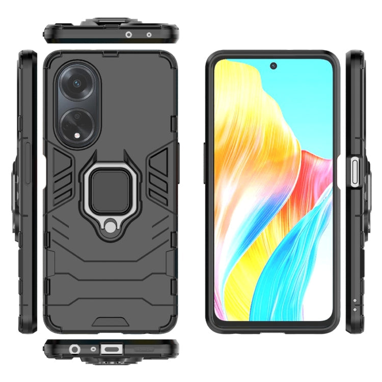 Ochranný kryt na Oppo A98 5G – Ring Armor, čierný