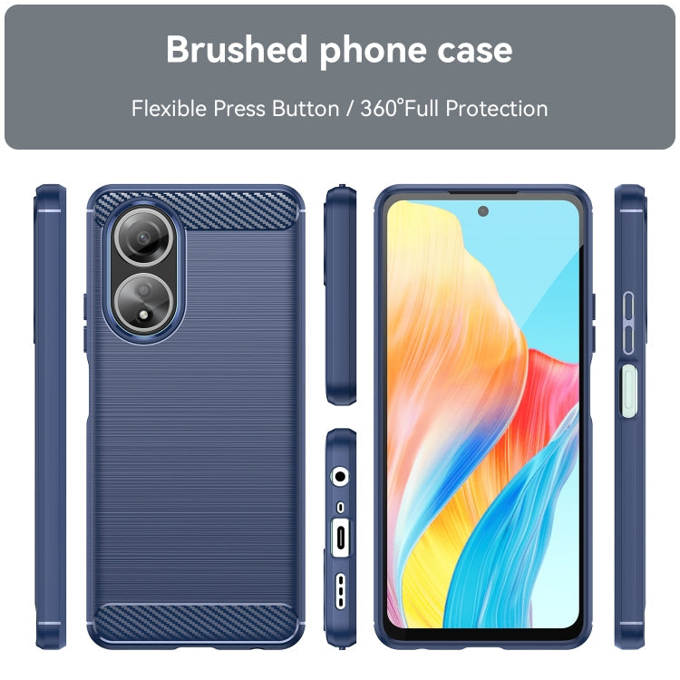 Ochranný kryt na Oppo A58 – Carbon, modrý