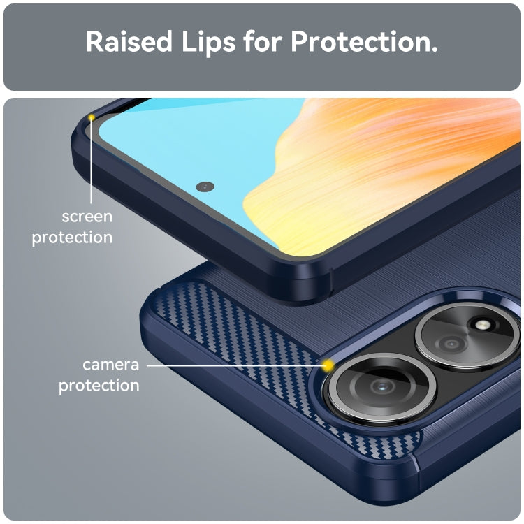 Ochranný kryt na Oppo A58 – Carbon, modrý