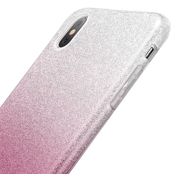 Silikónové puzdro Forcell Shining pre Apple iPhone XS MAX ružové