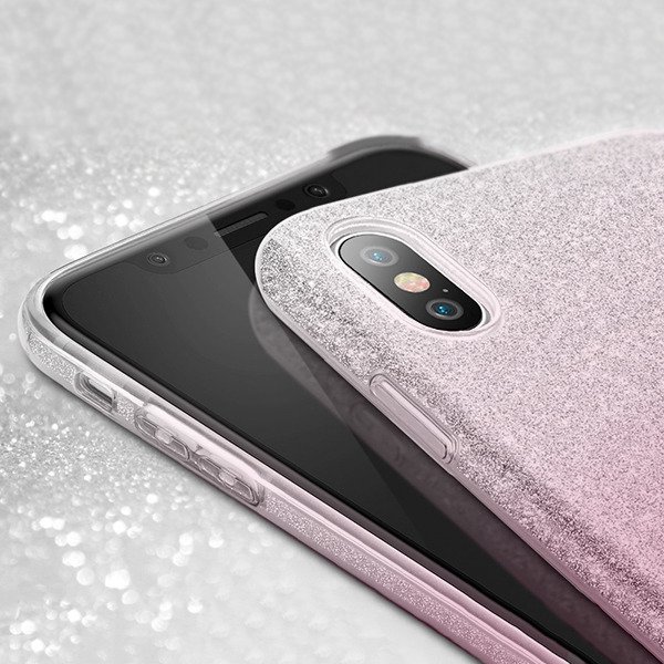 Silikónové puzdro Forcell Shining pre Apple iPhone XS MAX ružové