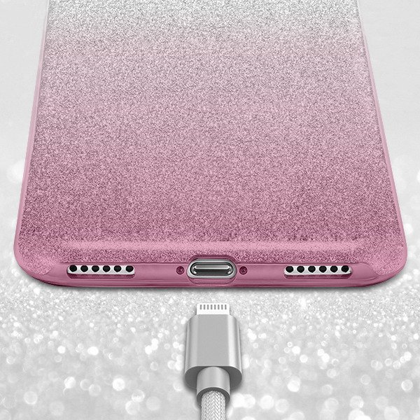 Silikónové puzdro Forcell Shining pre Apple iPhone XS MAX ružové