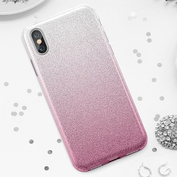 Silikónové puzdro Forcell Shining pre Apple iPhone XS MAX ružové