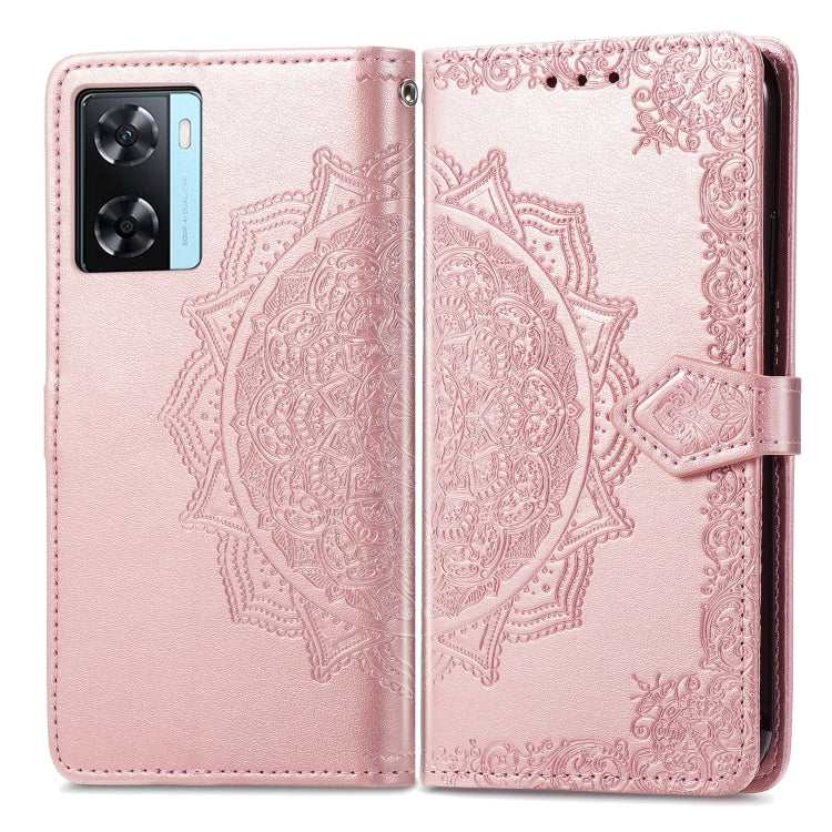 Knižkové puzdro na Oppo A57s 4G – Flower, ružové