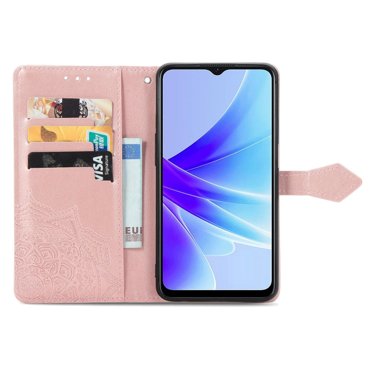 Knižkové puzdro na Oppo A57s 4G – Flower, ružové