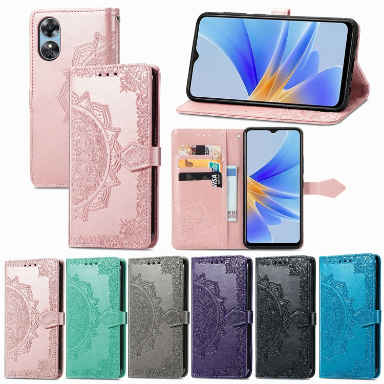 Knižkové puzdro na Oppo A57s 4G – Flower, ružové