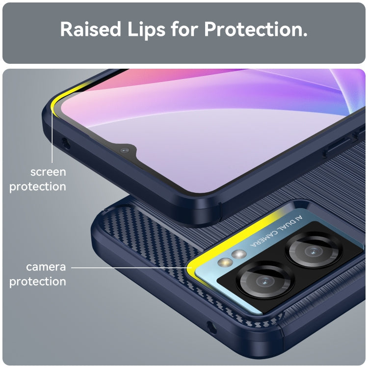 Ochranný kryt na Oppo A57s 4G – Carbon, modrý