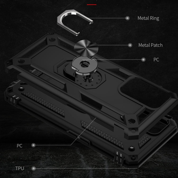Ochranný kryt na OPPO A16 / A16s – Ring Armor, čierný