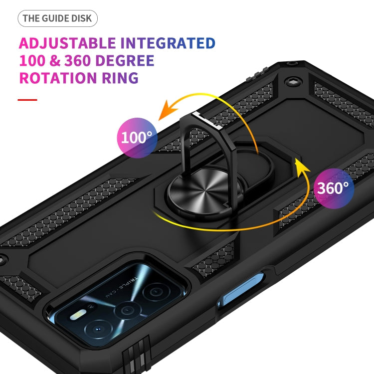 Ochranný kryt na OPPO A16 / A16s – Ring Armor, čierný