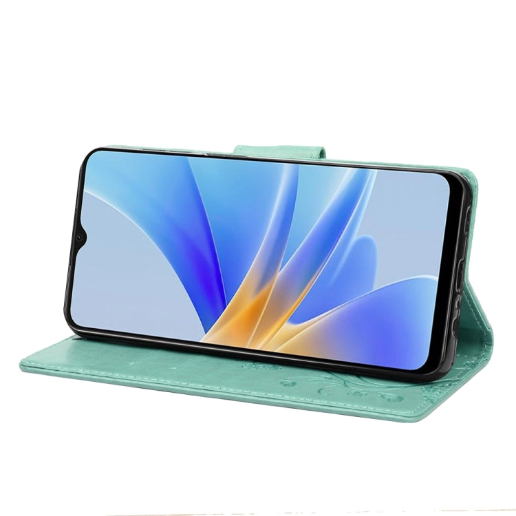 Knižkové puzdro na Oppo A17 – Butterfly, zelené