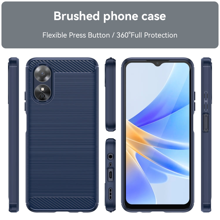 Ochranný kryt na Oppo A17 – Carbon, modrý