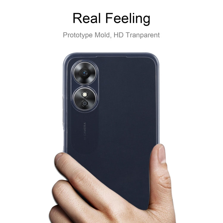 Silikónový kryt na Oppo A17 – priesvitný, Transparentný