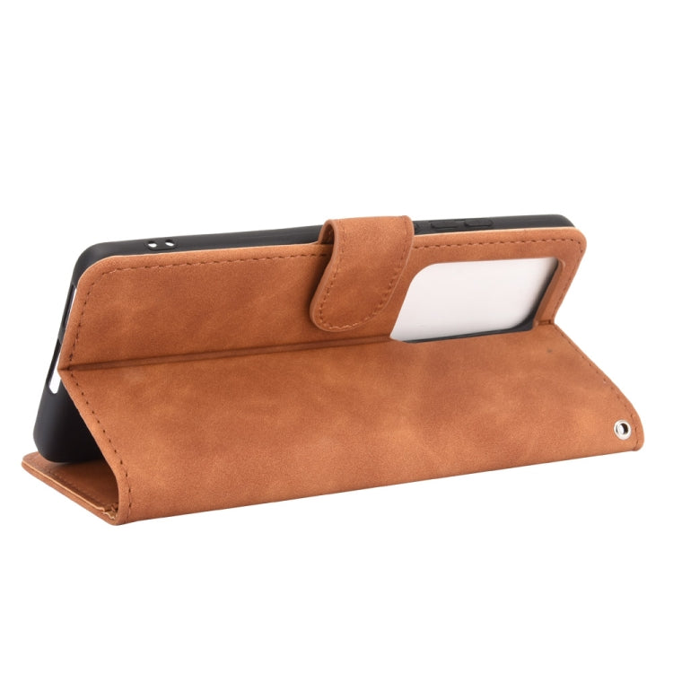 SOLID Knižkové puzdro pre Huawei P40 Pro - hnedé