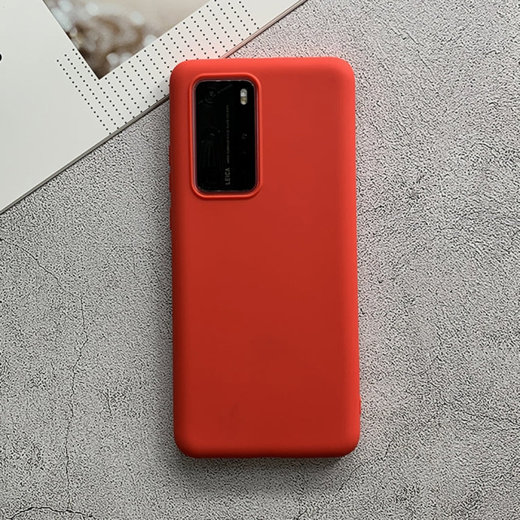 MATT Silikónový obal pre Huawei P40 Pro - červený