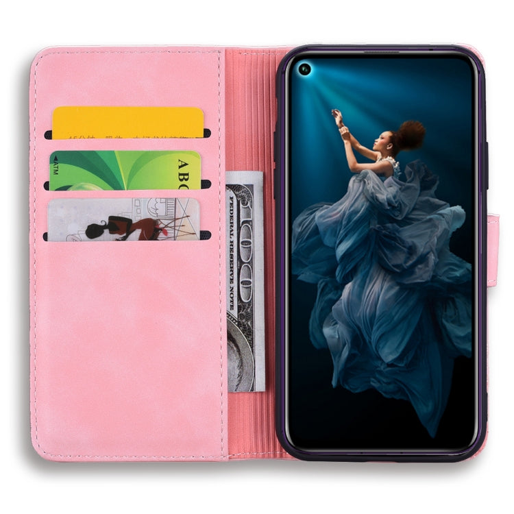 FLOWER Knižkové puzdro pre Huawei Nova 5T / Honor 20 - ružové