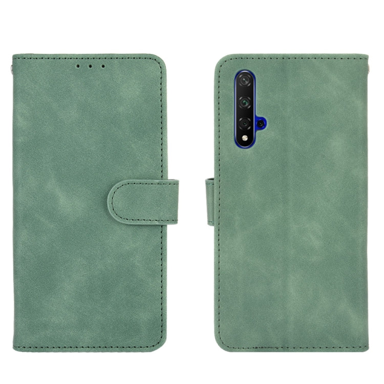 SOLID Knižkové puzdro pre Huawei Nova 5T / Honor 20 - zelené