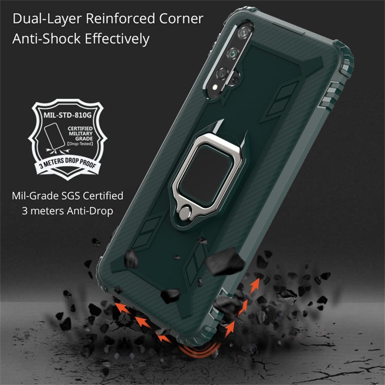 RING ARMOR Tvrdený kryt pre Huawei Nova 5T / Honor 20 - zelený