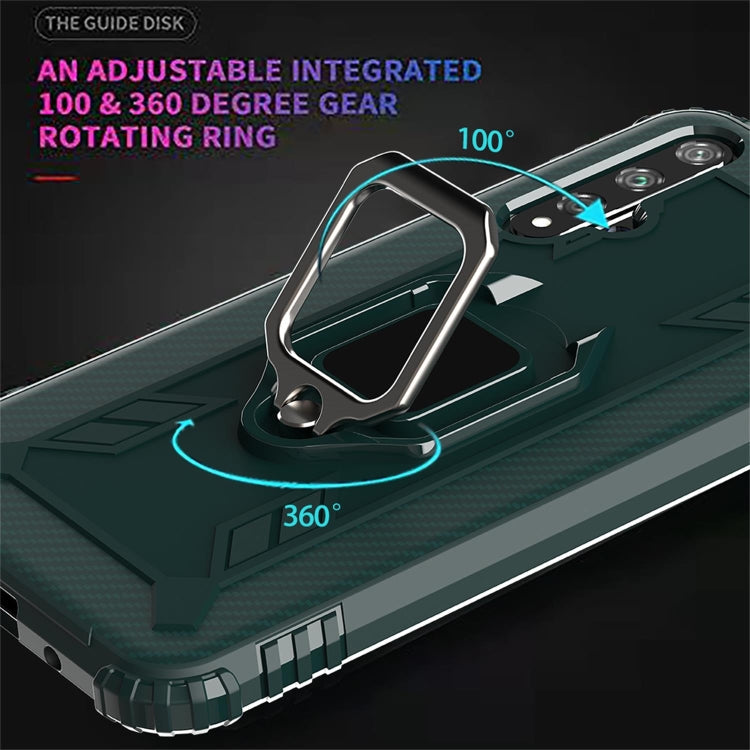 RING ARMOR Tvrdený kryt pre Huawei Nova 5T / Honor 20 - zelený